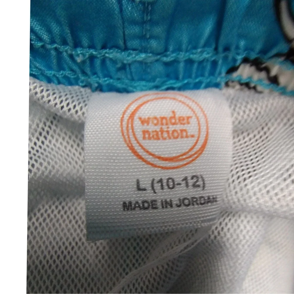 Wonder Nation Swim Trunks Tropical Toucan Shark Skull Print Kids Size‎ L